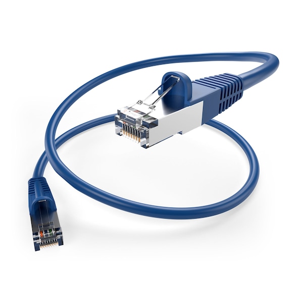 Unirise Usa 25Ft Blue Cat5E Shielded Patch Cable, F/Utp, Snagless PC5E-25F-BLU-SH-S